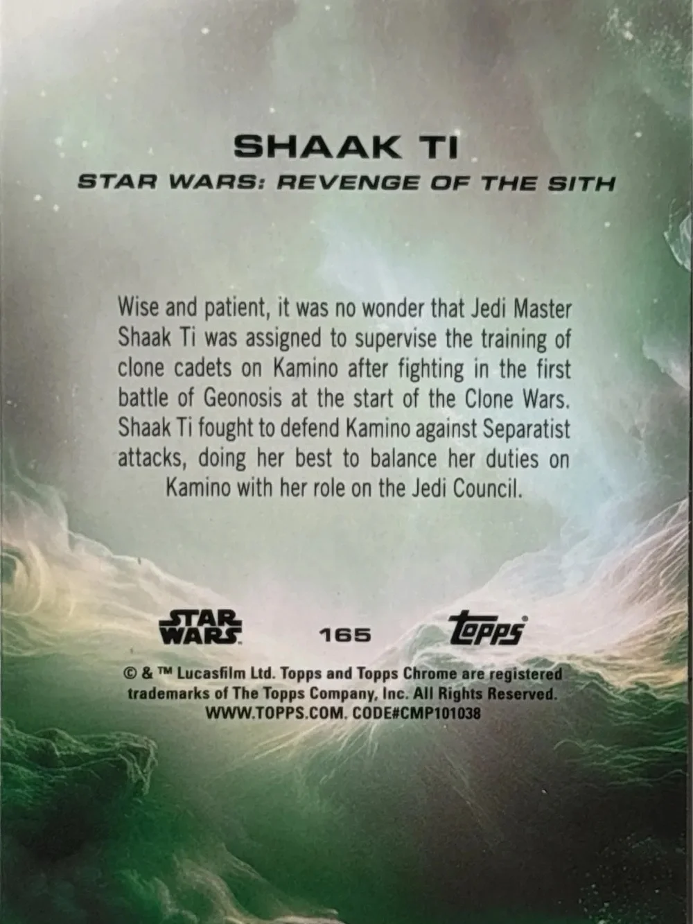 Topps Chrome Shaak Ti Star Wars Card - Refractor - Picture 2 of 2